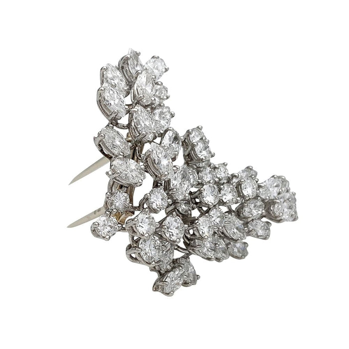 Broche Broche Chaumet diamants, platine et or blanc. 58 Facettes 30612