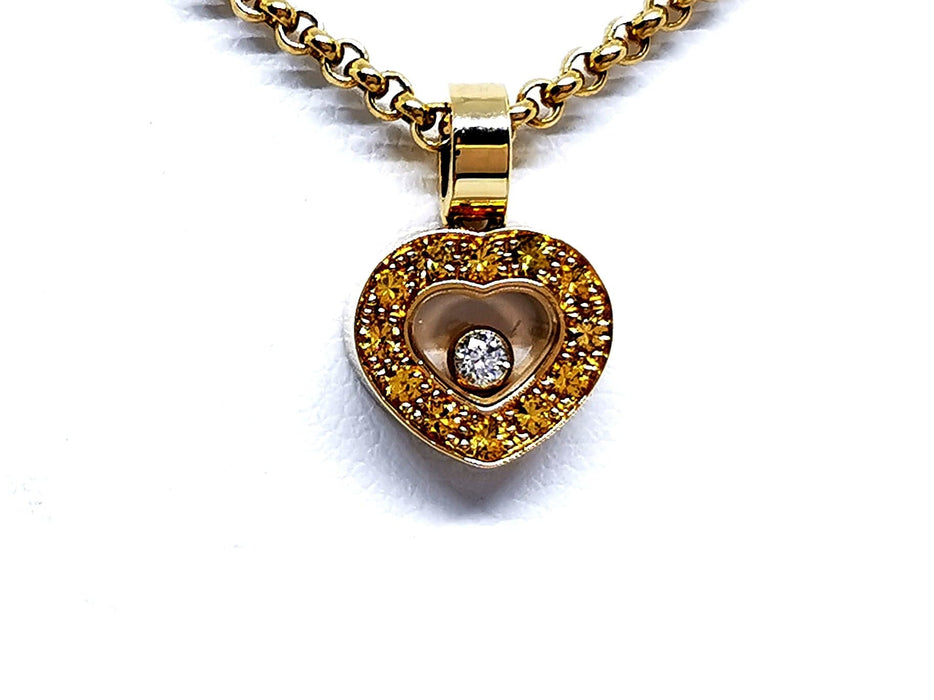 Collier Chopard Collier Coeur Happy diamonds Or jaune Diamant 58 Facettes 1050180CN