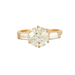 Ring 55 Diamond Solitaire Ring 2,85 ct yellow gold 58 Facettes