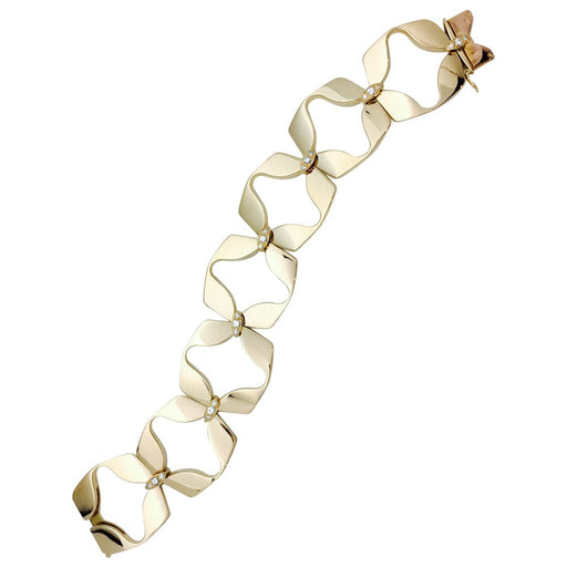 Bracelet Bracelet en or jaune et diamants, 1970. 58 Facettes 27954