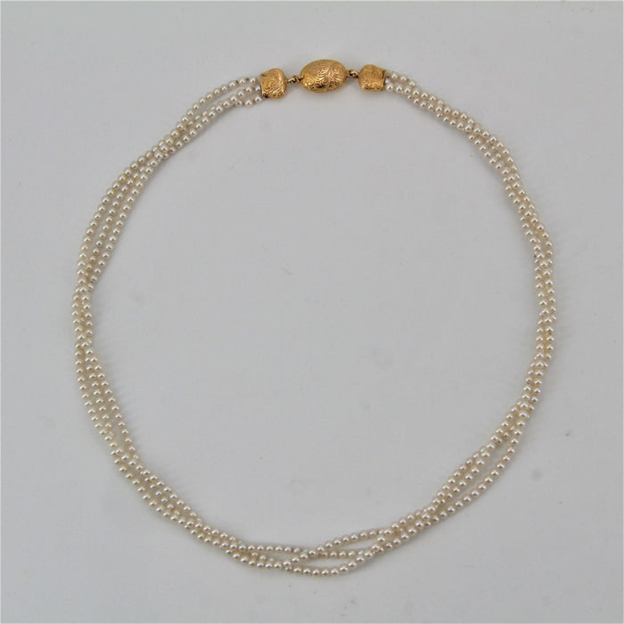 Collier Collier perles de culture et fermoir ancien en or 58 Facettes 21-266