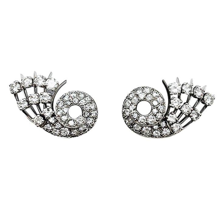 Boucles D'oreilles Clips Métal Doré & Plastique Bleu Marine - Occasion Bon état