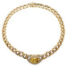 Cartier necklace in yellow gold, diamonds and yellow sapphire. 58 Facettes 30440
