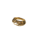 Ring 53.5 Gold and citrine pyramidal bangle ring 58 Facettes