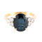 Bague 53 Bague Saphir 6 Diamants 58 Facettes 8397