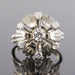 Ring 51 White gold petal ring with diamonds 58 Facettes 20-150-49