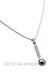 Necklace Topaz and diamond necklace 58 Facettes 30561