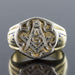 Ring 54 Masonic men's signet ring 58 Facettes 19-176-54