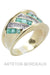 Ring 56 Emerald bangle ring 58 Facettes 28831