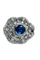 Bague 53 Bague Dentelles Saphir et Diamants 1950 58 Facettes