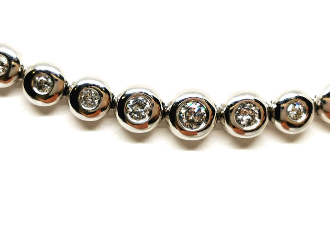 Collier Collier Or blanc Diamant 58 Facettes 1157611CN