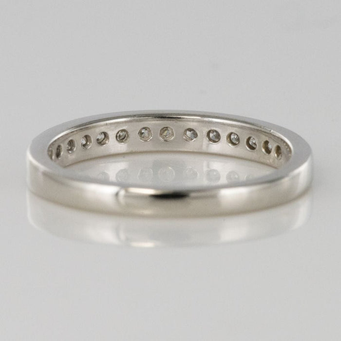 Bague 53 Demi alliance diamants platine 58 Facettes 18-387A-53