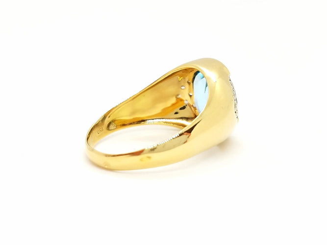 Bague 57 Bague Or jaune Topaze 58 Facettes 750307CN