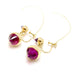Earrings Antique yellow gold amethyst earrings 58 Facettes