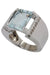 Bague 55 Bague moderne Aigue-marine et diamants 58 Facettes