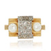 Bague 56 Bague tank diamants perles fines 58 Facettes 21-283-56