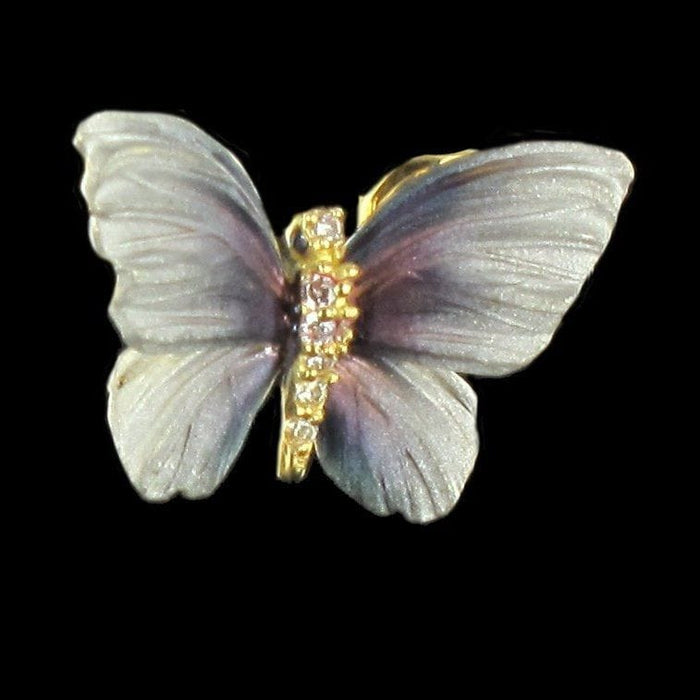 Boucles d'oreilles Boucles d'oreilles papillons en or, émail et diamants 58 Facettes 13-214-7982923