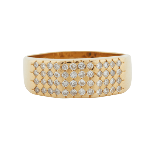 Bague 57 Bague Or jaune Diamants 58 Facettes REF 11022/16