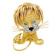 Brooch Van Cleef and Arpels “Ruffled Lion” brooch in yellow gold, diamonds, emeralds and enamel. 58 Facettes 30126