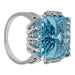 Ring 53 Aquamarine ring, white gold and diamonds. 58 Facettes 30601