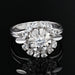 Ring 48 Retro ring surrounded by white sapphires 58 Facettes 19-520B-48