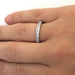Cartier wedding ring in platinum / diamonds online worn by a woman
