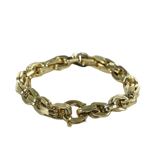 Bracelet Flat mesh bracelet Yellow gold 58 Facettes