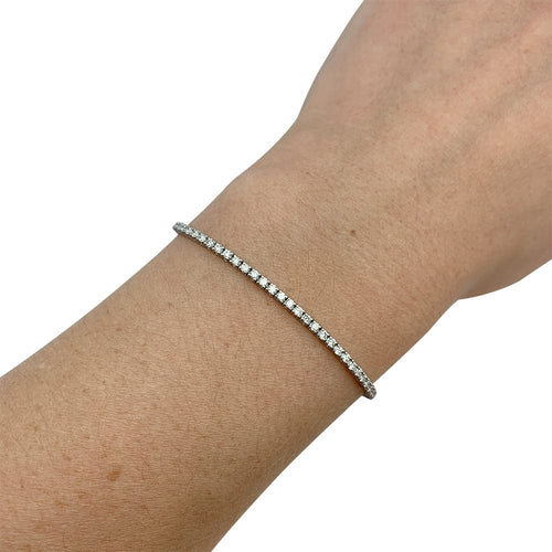 Bracelet Bracelet ligne en or blanc, diamants 1,38 ct. 58 Facettes 30060