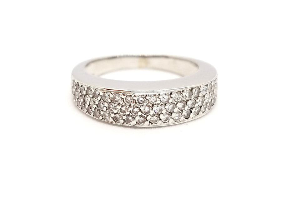 Bague 56 Bague Or blanc Diamant 58 Facettes 729105CN