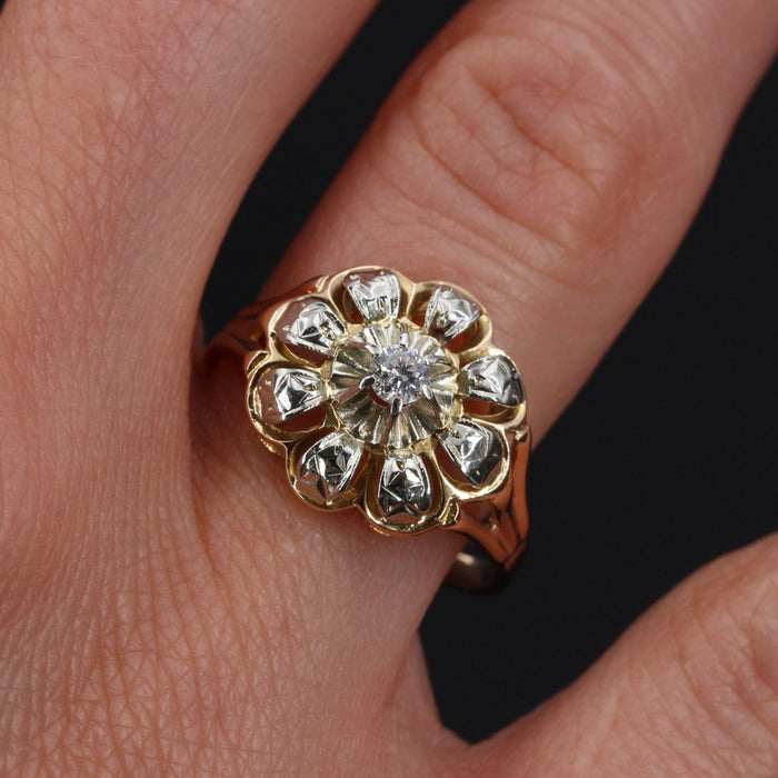 Bague 58 Bague vintage fleur diamant 58 Facettes 21-231-58