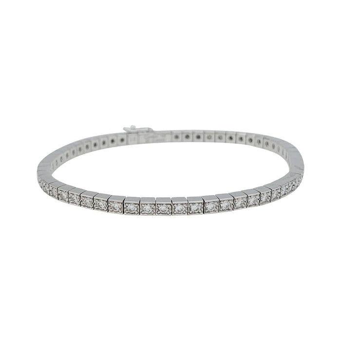 Bracelet Cartier "Lanière" serti de diamants en or blanc.