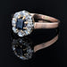 Ring 50 Old sapphire diamond ring 58 Facettes 20-505-48