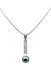 Necklace Topaz and diamond necklace 58 Facettes 30561