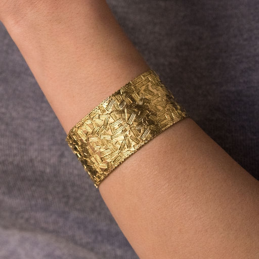 Bracelet Bracelet ruban d'or à décor moderniste 58 Facettes 19-005