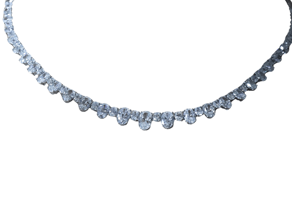 Collier Collier rivière diamants  ovales 58 Facettes NECK331