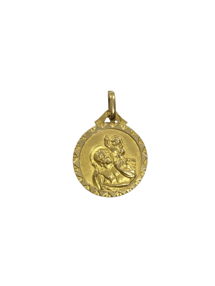 Pendentif Médaille Or Saint Christophe 58 Facettes