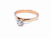 Ring 55 Solitaire Ring Rose Gold Diamond 58 Facettes 1021707CD