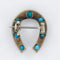Broche Broche fer à cheval turquoises perles fines diamants 58 Facettes 19-222