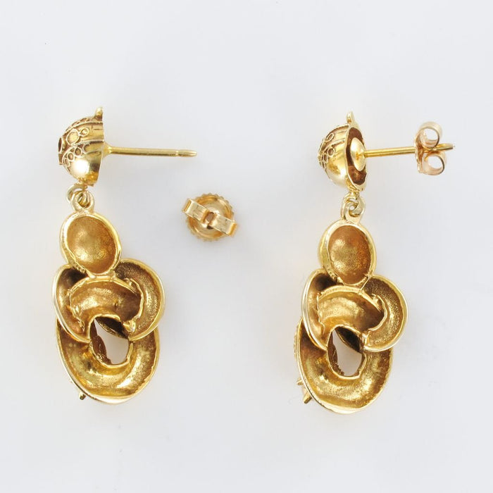 Boucles d'oreilles Pendants d'oreilles anciens or jaune 58 Facettes 19-178D