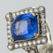 Ring 51 Ceylon Sapphire and Art Deco Diamond Ring 58 Facettes 12-169-5596037-51