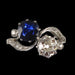 Ring 52 Toi et Moi Sapphire and Diamond Ring 58 Facettes 12-028-5264344-54
