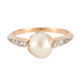 Ring 53.5 Rose gold ring, white pearl 58 Facettes P10L3
