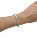 Bracelet Rigid square bangle bracelet in white gold 58 Facettes 30360