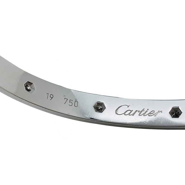 Cartier bracelet, "Love", in white gold and diamonds.