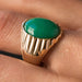 Bague 62 Bague chrysoprase chevalière 58 Facettes 19-410-58