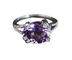 Bague 59 Bague Améthyste Et Diamants, Or Blanc 18 Carats. 58 Facettes 1035125