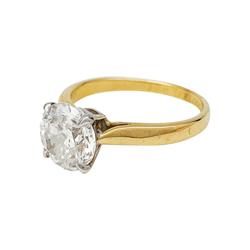 Ring 52 Solitaire diamond 2,01 carats two golds. 58 Facettes 30490