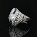 Ring 51 Art deco ring with calibrated sapphire diamonds 58 Facettes 21-117-51