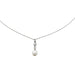 Collier Collier en or blanc diamants et perle. 58 Facettes 30296