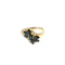 Bague Bague motifs floraux en or jaune diamants et saphirs 58 Facettes 24959